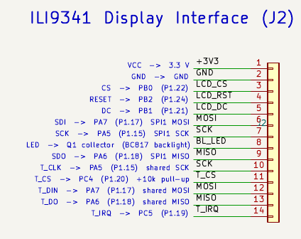 ILI9341 display connection check